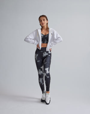 CRONOS WOMEN TIE DYE LEGGINGS【BLACK】