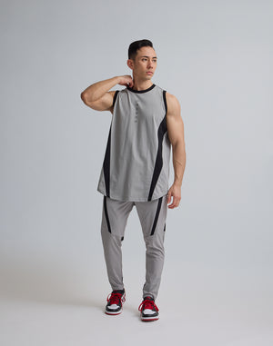 CRONOS  TRIDENT  SWITCHING  TANKTOP【GRAY】
