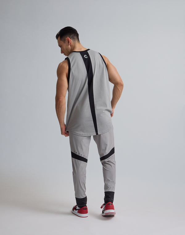 CRONOS  TRIDENT  SWITCHING  TANKTOP【GRAY】