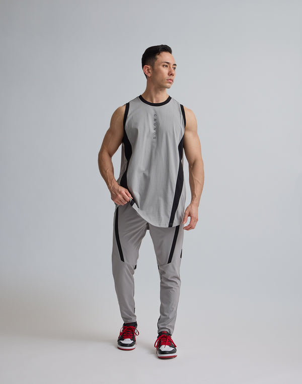 CRONOS  TRIDENT  SWITCHING  TANKTOP【GRAY】