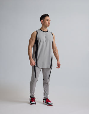 CRONOS  TRIDENT  SWITCHING  TANKTOP【GRAY】