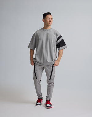CRONOS BLACK LETTER OVERSIZE T-SHIRT【GRAY】