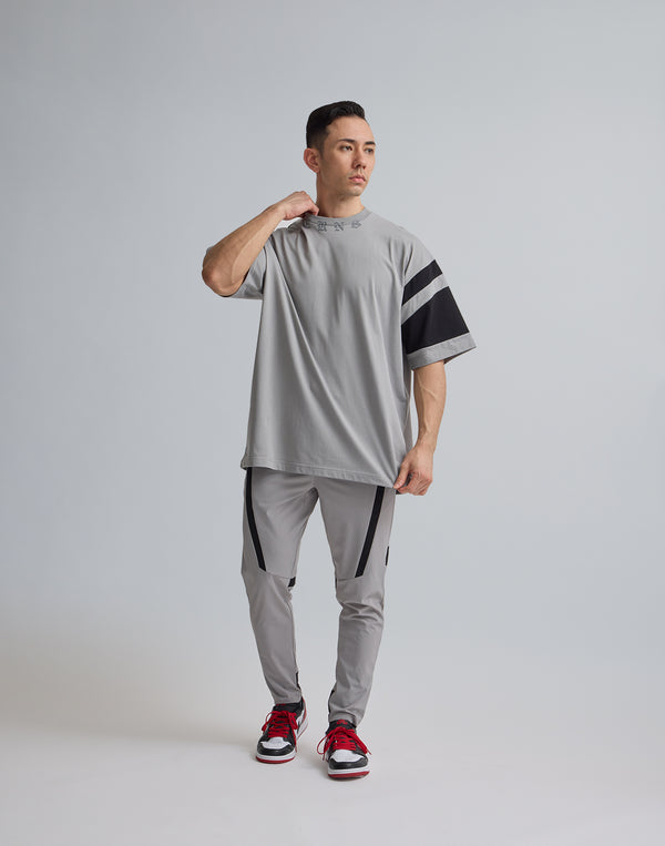 CRONOS BLACK LETTER OVERSIZE T-SHIRT【GRAY】
