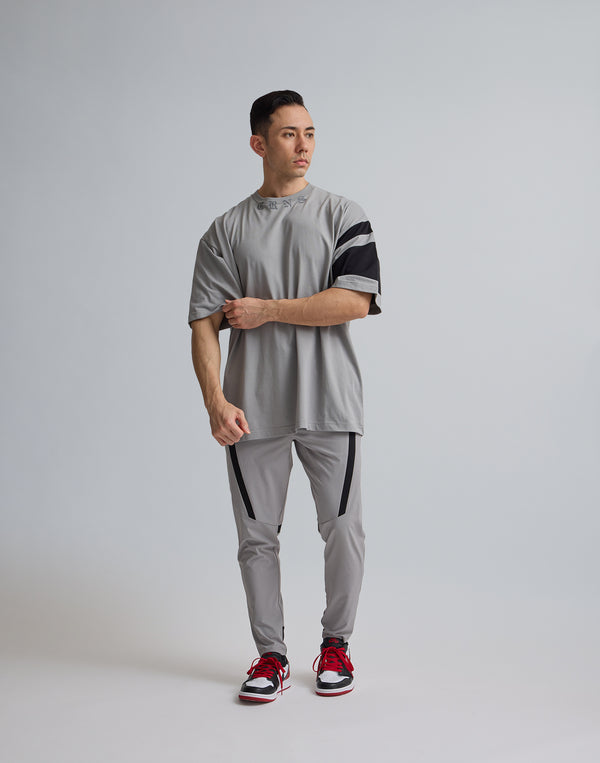 CRONOS BLACK LETTER OVERSIZE T-SHIRT【GRAY】