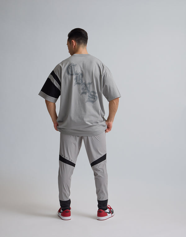 CRONOS BLACK LETTER OVERSIZE T-SHIRT【GRAY】