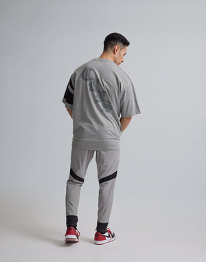 CRONOS BLACK LETTER OVERSIZE T-SHIRT【GRAY】