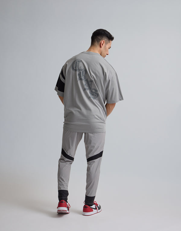 CRONOS BLACK LETTER OVERSIZE T-SHIRT【GRAY】
