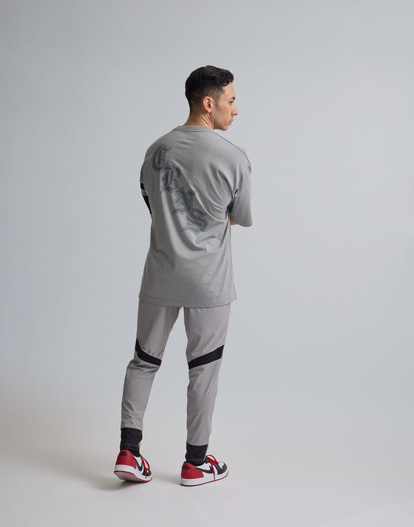 CRONOS BLACK LETTER OVERSIZE T-SHIRT【GRAY】