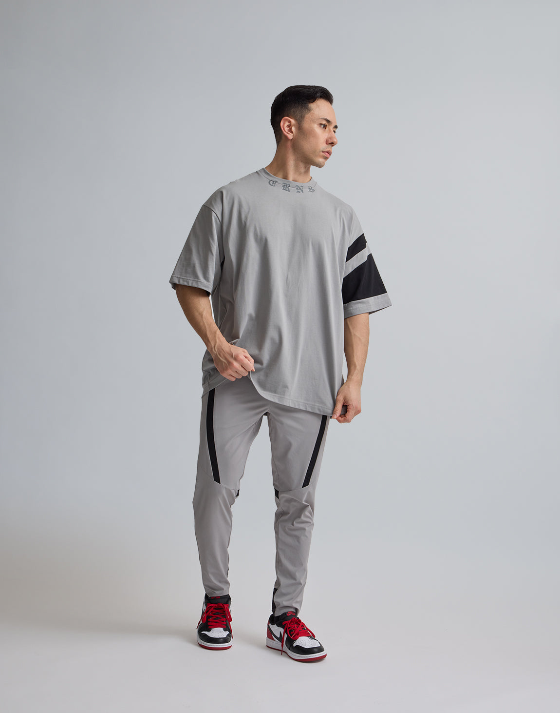 CRONOS BLACK LETTER OVERSIZE T-SHIRT【GRAY】 – クロノス