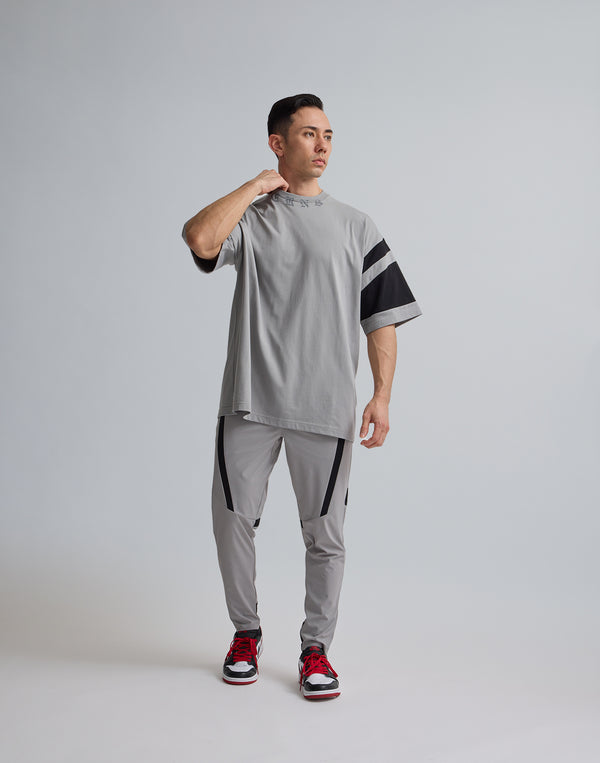 CRONOS BLACK LETTER OVERSIZE T-SHIRT【GRAY】