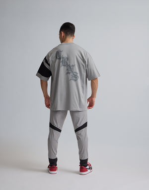 CRONOS BLACK LETTER OVERSIZE T-SHIRT【GRAY】