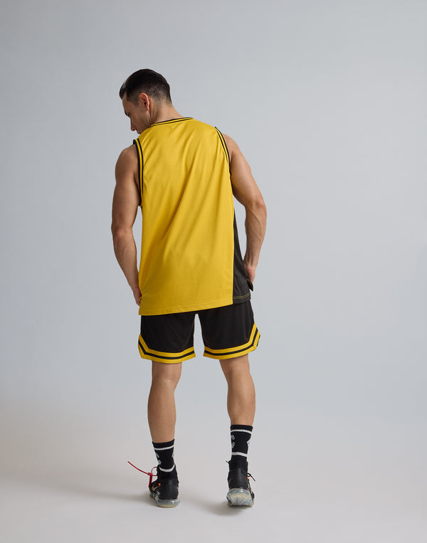 CRONOS LOGOPRINT JERSEY MESH SLEEVE LESS [YELLOW]