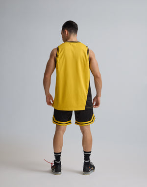 CRONOS LOGOPRINT JERSEY MESH SLEEVE LESS [YELLOW]