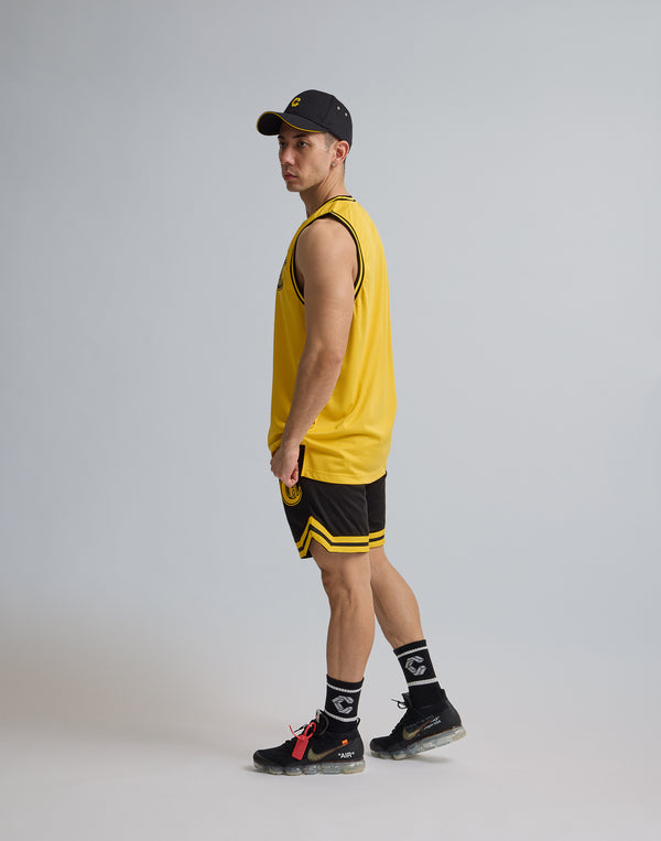 CRONOS LOGOPRINT JERSEY MESH SLEEVE LESS [YELLOW]