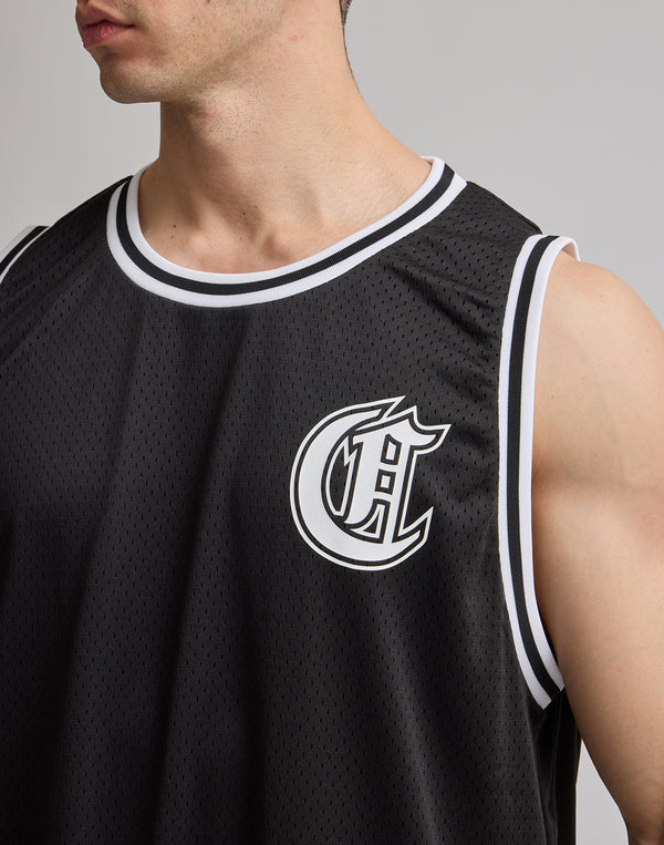 CRONOS LOGOPRINT JERSEY MESH SLEEVE LESS [YELLOW]