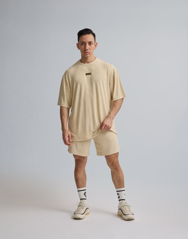 CRONOS 刺繡 BOXLOGO BAMBOOPILE T 卹 [蛋殼色]