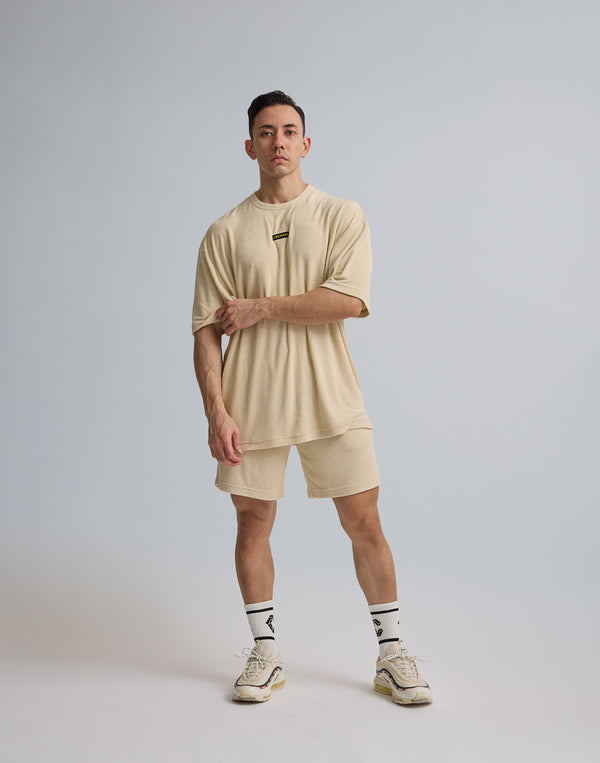 CRONOS 刺繡 BOXLOGO BAMBOOPILE T 卹 [蛋殼色]