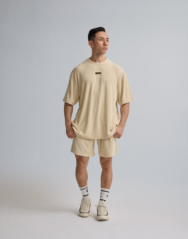 CRONOS 刺繡 BOXLOGO BAMBOOPILE T 卹 [蛋殼色]