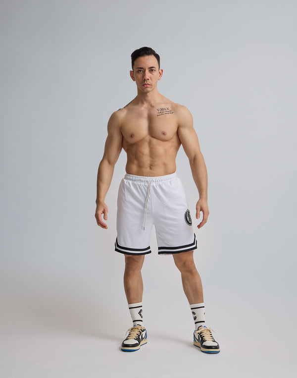 CRONOS JERSEY MESH SHORTS [WHITE]