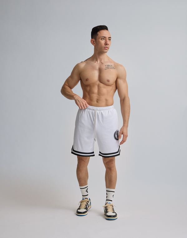 CRONOS JERSEY MESH SHORTS [WHITE]