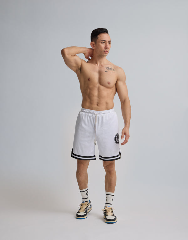 CRONOS JERSEY MESH SHORTS [WHITE]