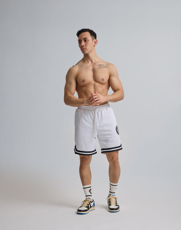 CRONOS JERSEY MESH SHORTS [WHITE]