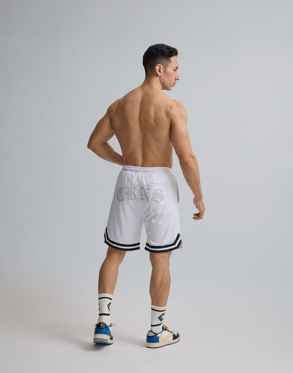CRONOS JERSEY MESH SHORTS [WHITE]