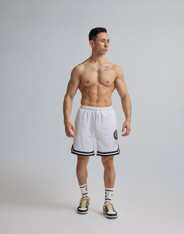 CRONOS JERSEY MESH SHORTS [WHITE]
