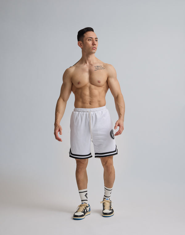 CRONOS JERSEY MESH SHORTS [WHITE]