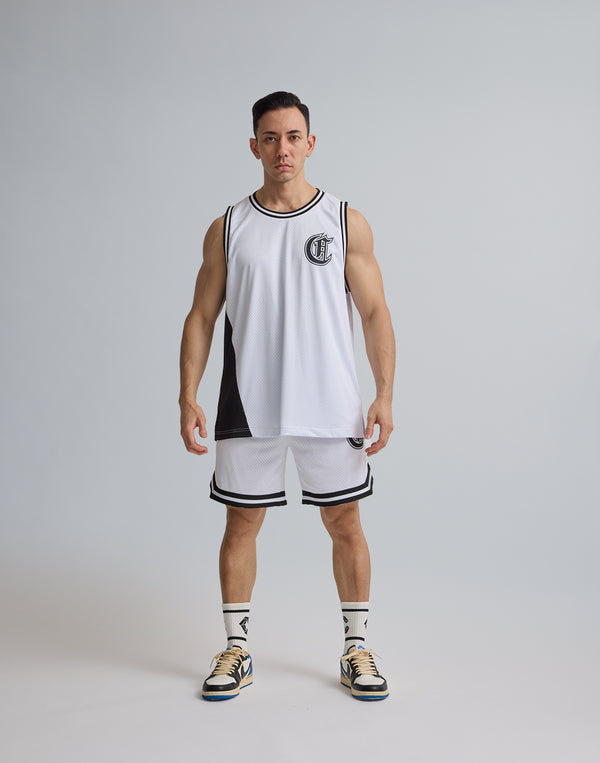CRONOS JERSEY MESH SHORTS [WHITE]