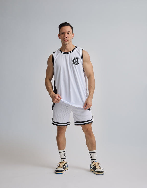 CRONOS JERSEY MESH SHORTS [WHITE]