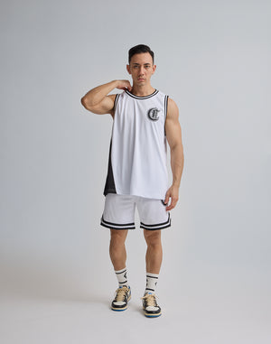 CRONOS JERSEY MESH SHORTS [WHITE]