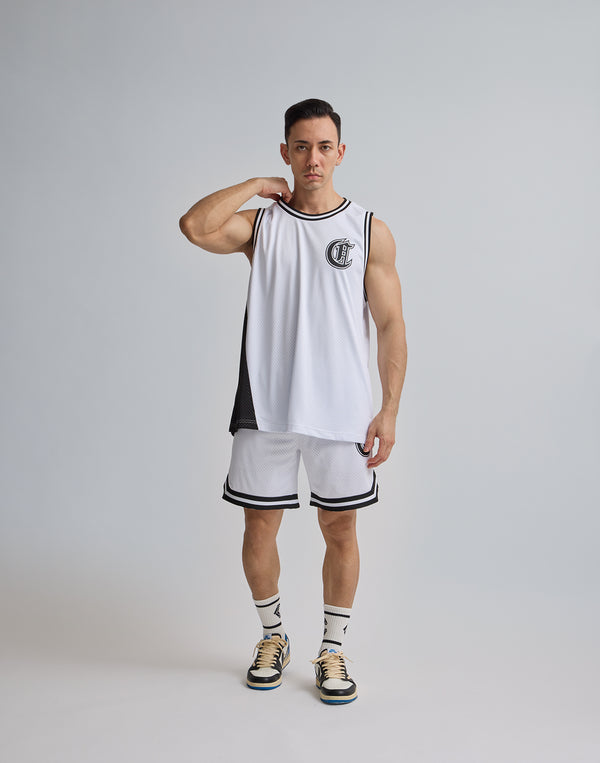 CRONOS JERSEY MESH SHORTS [WHITE]