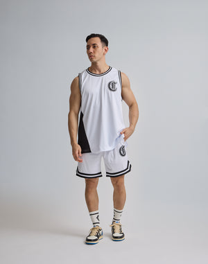 CRONOS JERSEY MESH SHORTS [WHITE]