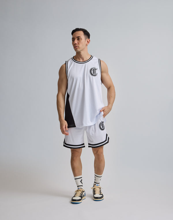 CRONOS JERSEY MESH SHORTS [WHITE]
