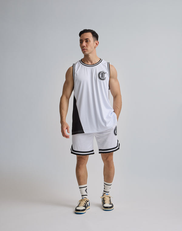 CRONOS JERSEY MESH SHORTS [WHITE]