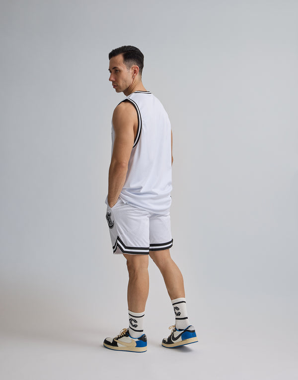 CRONOS JERSEY MESH SHORTS [WHITE]
