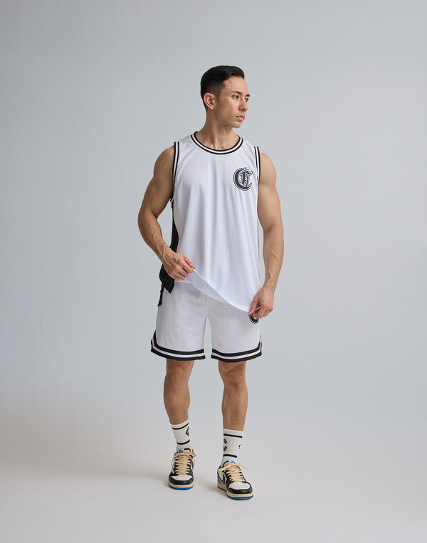 CRONOS JERSEY MESH SHORTS [WHITE]