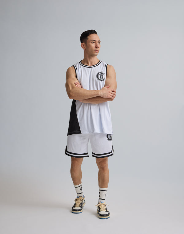 CRONOS JERSEY MESH SHORTS [WHITE]