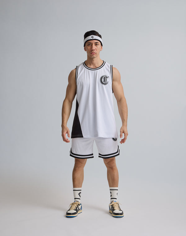 CRONOS JERSEY MESH SHORTS [WHITE]