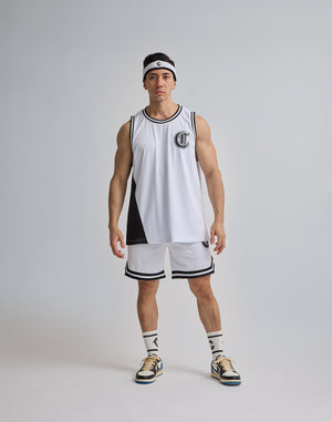 CRONOS JERSEY MESH SHORTS [WHITE]