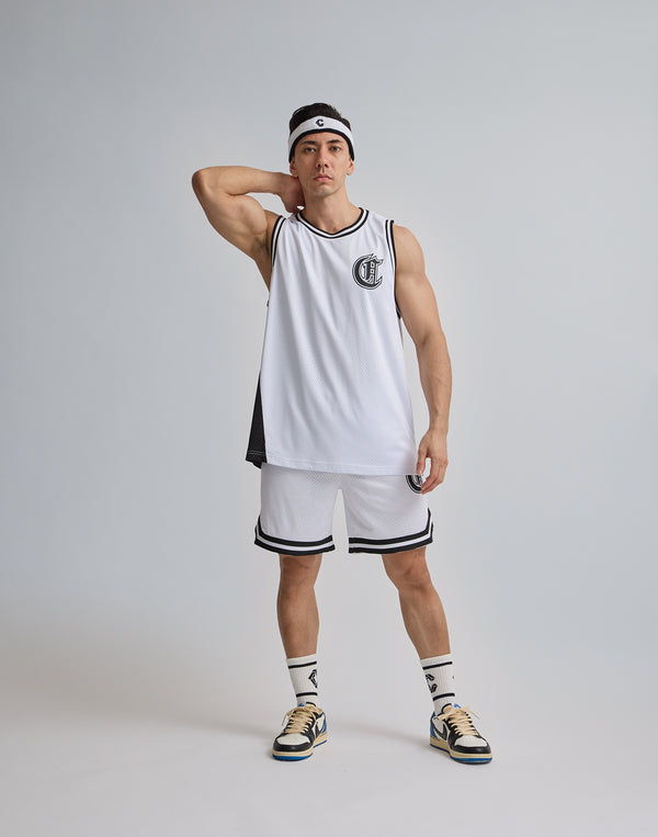 CRONOS JERSEY MESH SHORTS [WHITE]