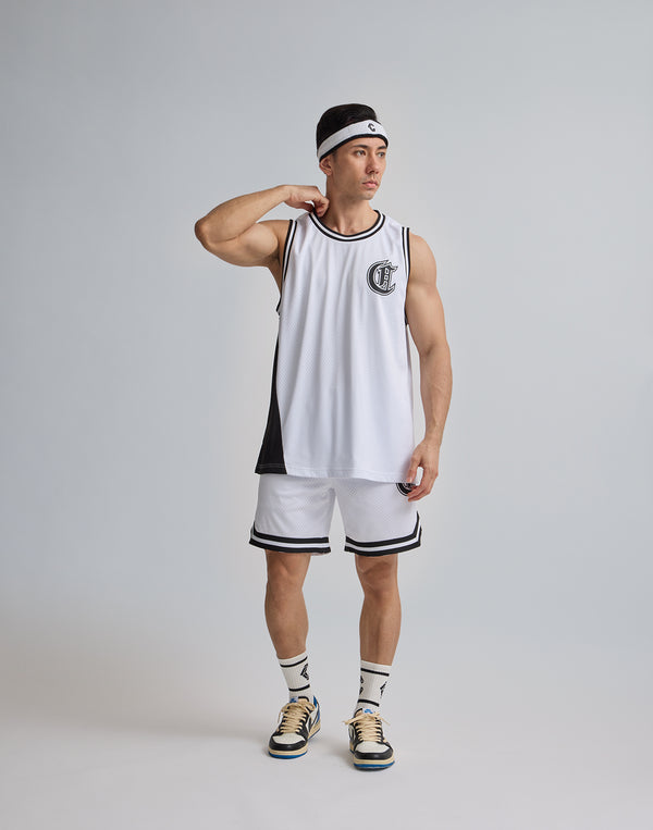 CRONOS JERSEY MESH SHORTS [WHITE]