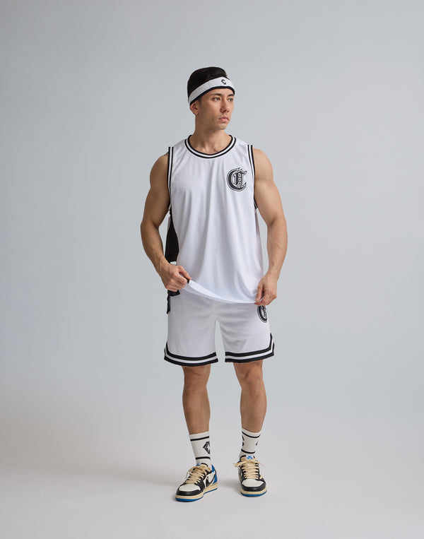 CRONOS JERSEY MESH SHORTS [WHITE]
