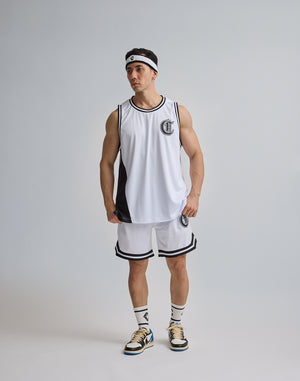 CRONOS JERSEY MESH SHORTS [WHITE]