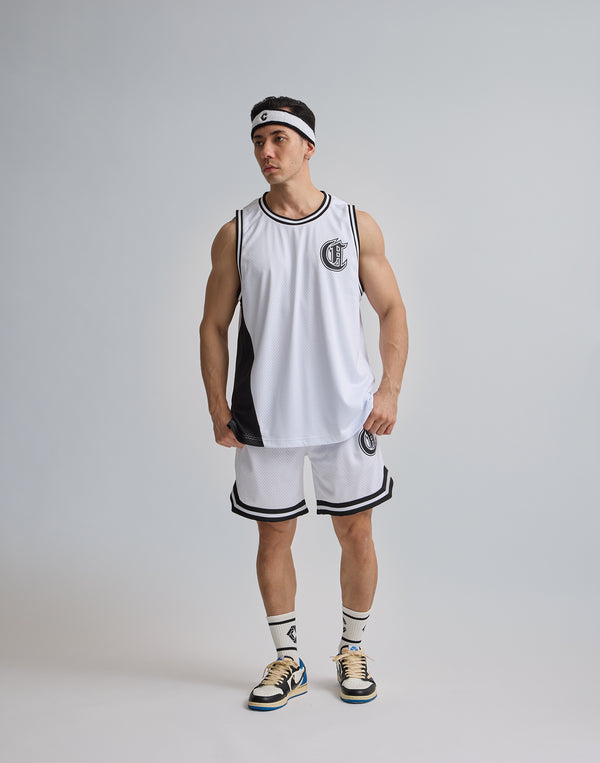 CRONOS JERSEY MESH SHORTS [WHITE]