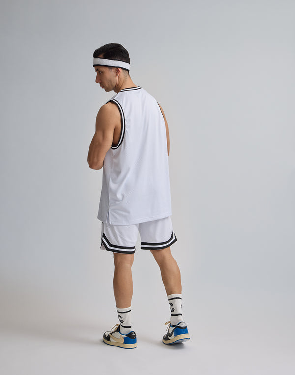 CRONOS JERSEY MESH SHORTS [WHITE]