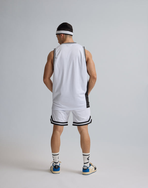 CRONOS JERSEY MESH SHORTS [WHITE]