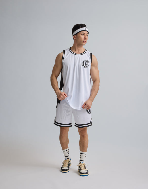 CRONOS JERSEY MESH SHORTS [WHITE]