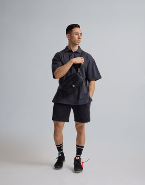 CRONOS 刺繡 BOXLOGO POLO 衫 [灰黑色]
